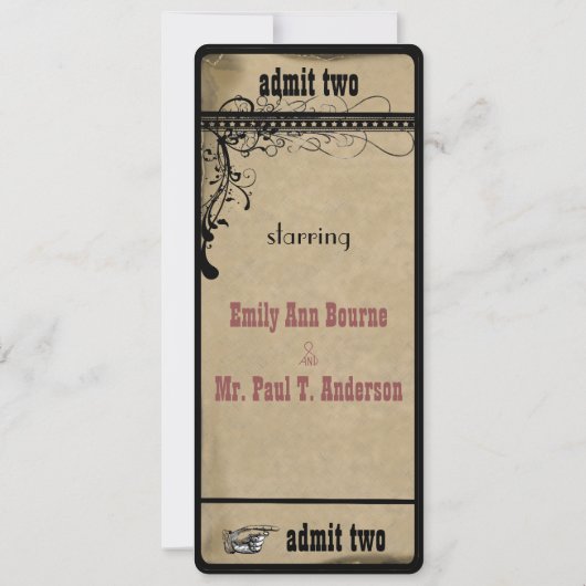 Médiéval rose, Renaissance Mariages Invitations (Dos)