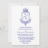 Medieval Royal Crest Monogram Wedding Invitation (Devant)