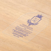 Medieval Royal Crest Monogram Wedding Invitation (Poser)