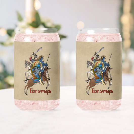 Medieval Russian Bogatyr Blikvorm Glas (Insitu (Huwelijk))