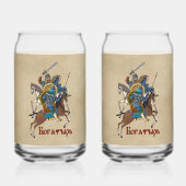 Medieval Russian Bogatyr Blikvorm Glas (Voorkant)