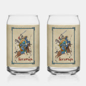 Medieval Russian Bogatyr Blikvorm Glas (Voorkant)