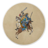 Medieval Russian Bogatyr Keramische Knop (Voorkant)