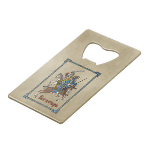 Medieval Russian Bogatyr Kredietkaart Flessenopener
