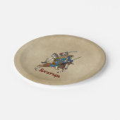 Medieval Russian Bogatyr Papieren Bordje (Gekanteld)