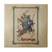 Medieval Russian Bogatyr Tegeltje (Voorkant)