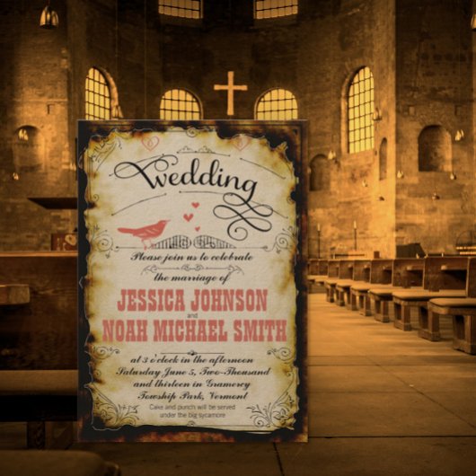 Medieval Rustisch Koraal Verbrandend Gebied Kaart