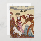 Medieval Scene van Georges Barbier Briefkaart (Voorkant / Achterkant)