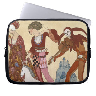 Medieval Scene van Georges Barbier Laptop Sleeve