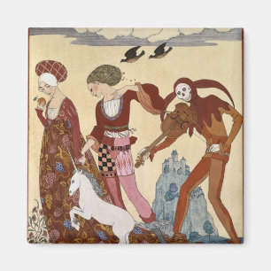Medieval Scene van Georges Barbier Magneet