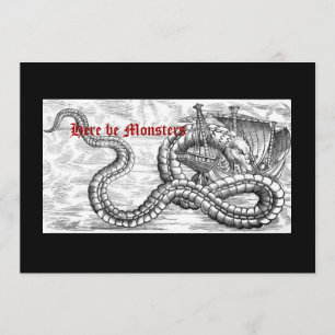 Medieval schip- en drakenuitvindingen kaart