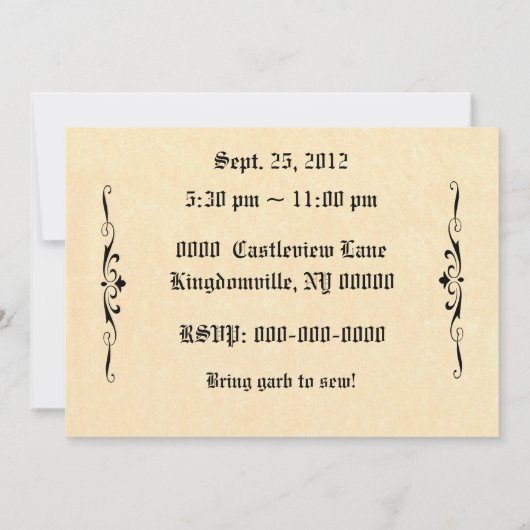 Medieval Scroll Kaart (Achterkant)