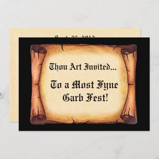 Medieval Scroll Kaart (Voorkant / Achterkant)