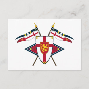Medieval Shield and Flags RSVP Card