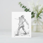 Medieval Slinger Castile Knight Armor Briefkaart (Staand voorkant)