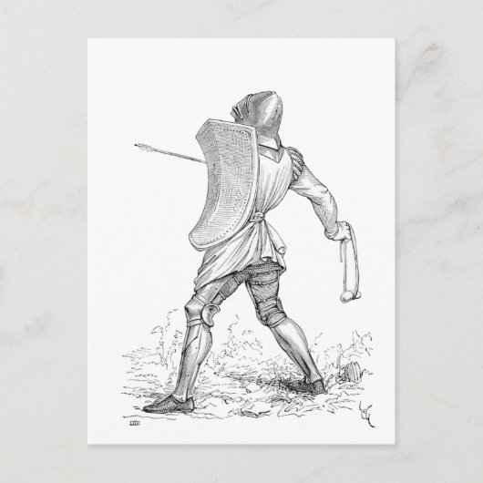 Medieval Slinger Castile Knight Armor Briefkaart (Voorkant)