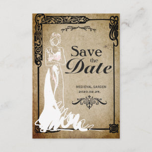 Medieval Sparen de bruid van de Datum Save The Date