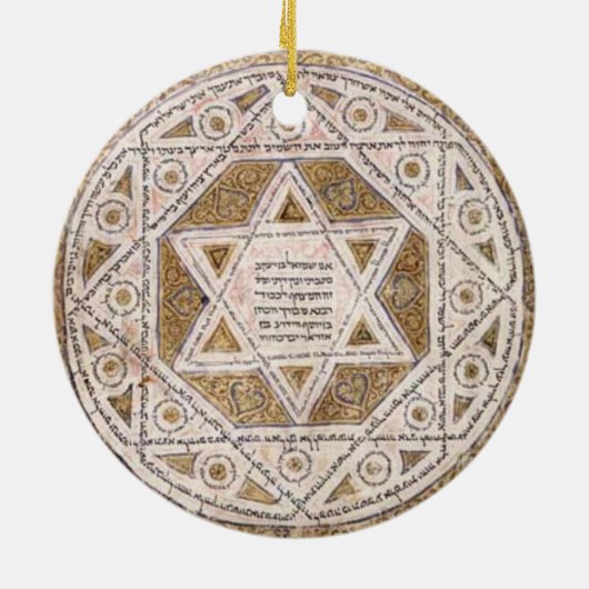Medieval Star van David Keramisch Ornament (Achterkant)