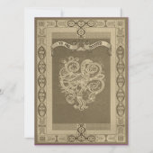 Medieval Style Celtic Pattern Wedding Inviting Kaart (Voorkant)