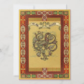Medieval Style Celtic Pattern Wedding Inviting Kaart (Voorkant)