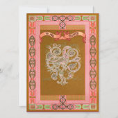Medieval Style Celtic Pattern Wedding Inviting Kaart (Voorkant)
