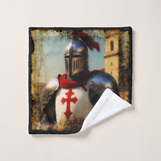 Medieval Templar Knight Washandje (Wasdoekje)