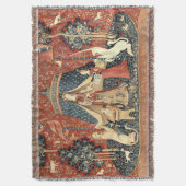Medieval The Lady en Unicorn (1484 - 1500) Deken (Voorkant Verticaal)