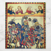 Medieval toernooi wijn etiket (Enkel label)