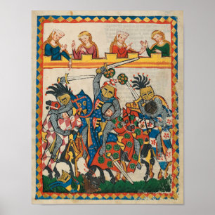 Medieval Tournament, 14e eeuw Poster