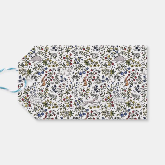 Medieval unicorn en mille vlooiencadeau label cadeaulabel (Achterkant Horizontaal)