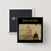 Medieval Vierkante Button 5,1 Cm (Voorkant /achterkant)