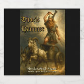Medieval Viking God Thor Template Bier Etiket (Enkel label)