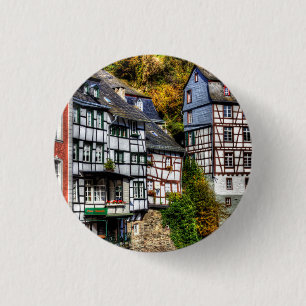 Medieval Village Monschau in Duitsland Ronde Button 3,2 Cm