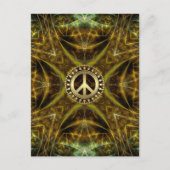Medieval Vision Golden Peace Symbol Briefkaart (Voorkant)