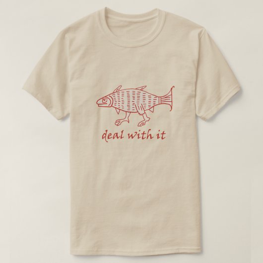 Medieval Walking Fish T-shirt (Design voorkant)