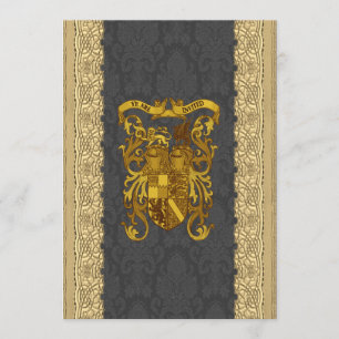 Medieval Wallpaper Wedding Invitations Kaart