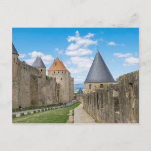 Medieval walls van Carcassonne Briefkaart