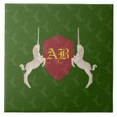 Medieval wapenmonogram tegeltje (Voorkant)