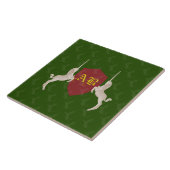 Medieval wapenmonogram tegeltje (Zijkant)