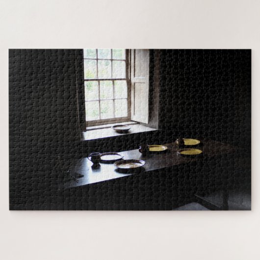 Medieval Window Kitchen Table BlackTones Legpuzzel (Horizontaal)