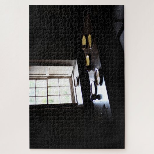 Medieval Window Kitchen Table BlackTones Legpuzzel (Verticaal)