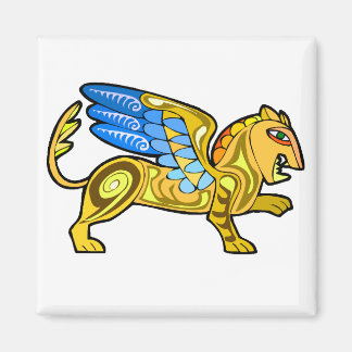 Medieval Winged Lion Griffin Magneet