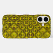 Medieval Yellow Black Lilies Romanesque Pattern Case-Mate iPhone Case (Achterkant (horizontaal))