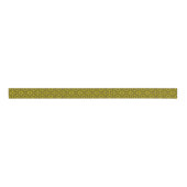 Medieval Yellow Black Lilies Romanesque Pattern Grosgrain Lint (Voorkant)
