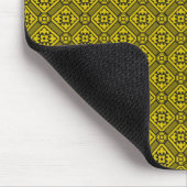 Medieval Yellow Black Lilies Romanesque Pattern Muismat (Hoek)