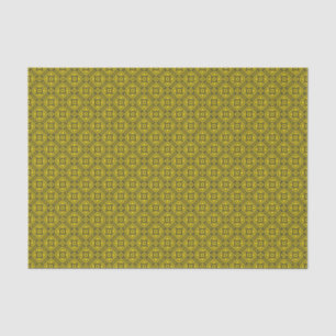 Medieval Yellow Black Lilies Romanesque Pattern Tissuepapier