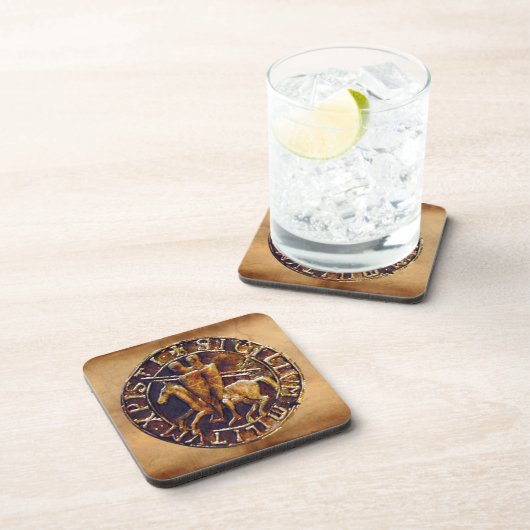 Medieval zegel van de Templar van de Knachten Onderzetter (Rechterzijde)