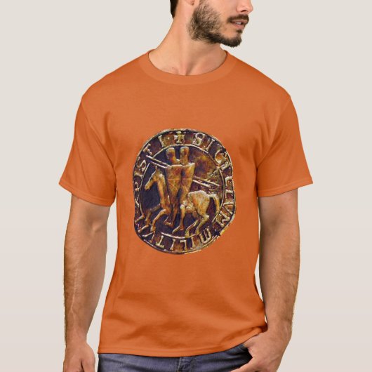 Medieval zegel van de Templar van de Knachten T-shirt (Voorkant)