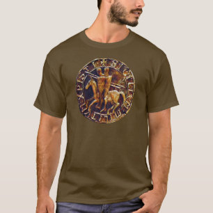 Medieval zegel van de Templar van de Knachten T-shirt