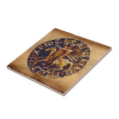 Medieval zegel van de Templar van de Knachten Tegeltje (Zijkant)